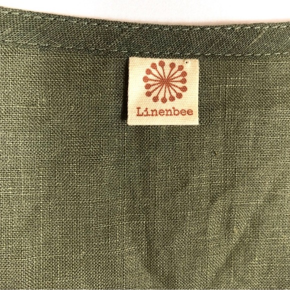 Linenbee “Mary Lou” Pinafore Smock Handmade Sustainable Linen Dress - Picture 4 of 6